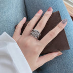 TAYLOR | STYLISH MULTI-LAYERED SILVER RING