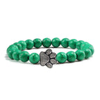 Paw Print Bracelet Embellished with Beads