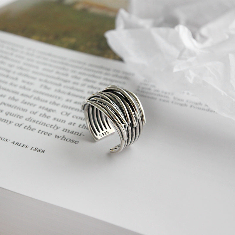 TAYLOR | STYLISH MULTI-LAYERED SILVER RING