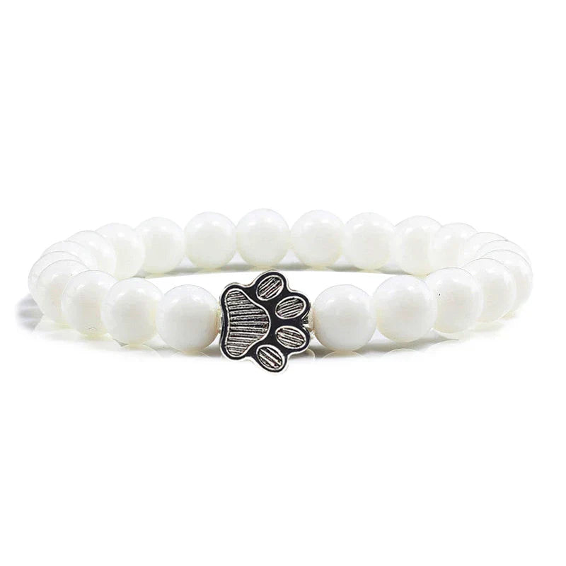 Paw Print Bracelet Embellished with Beads