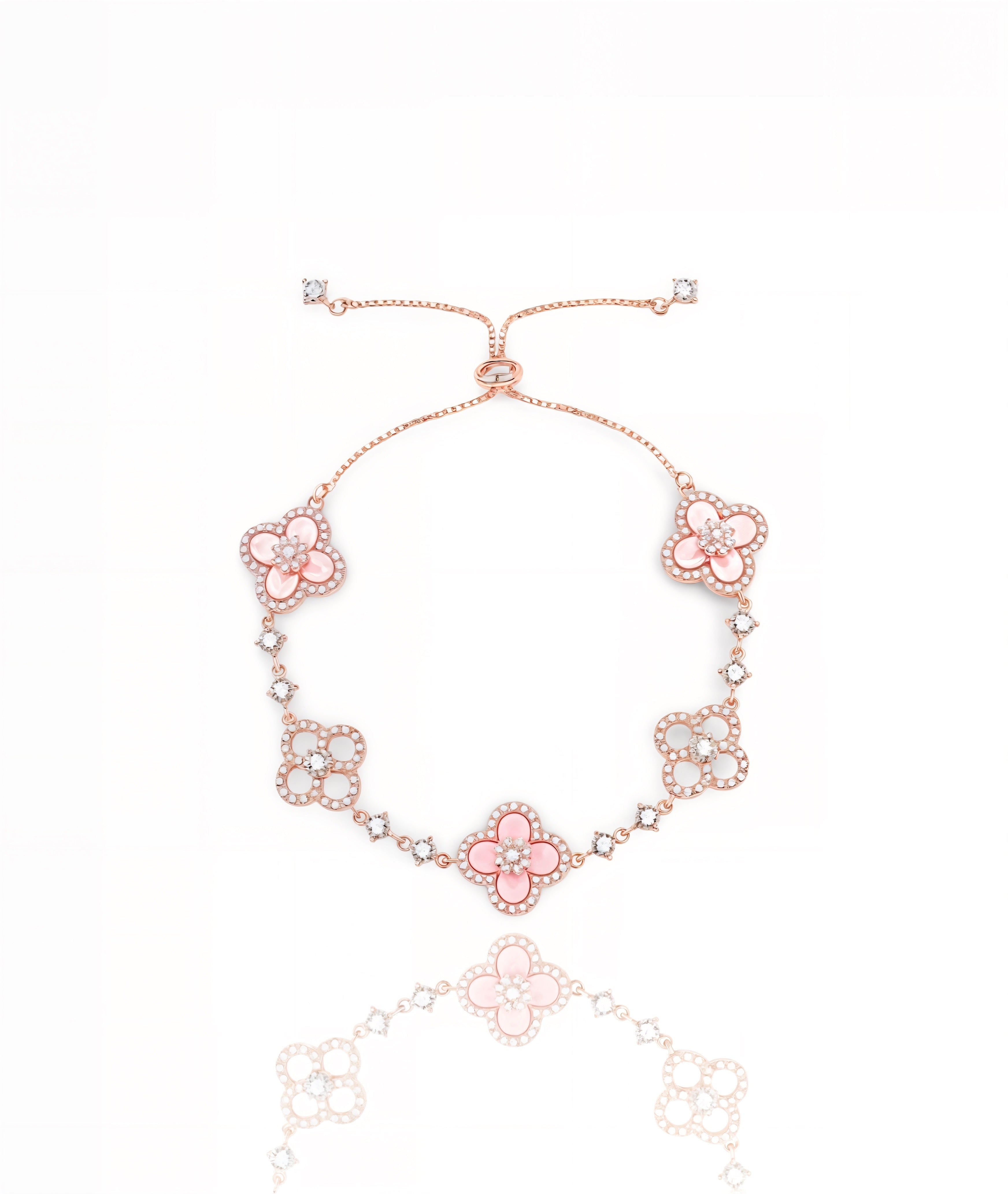 Radiant Diamond Blossom Bracelet