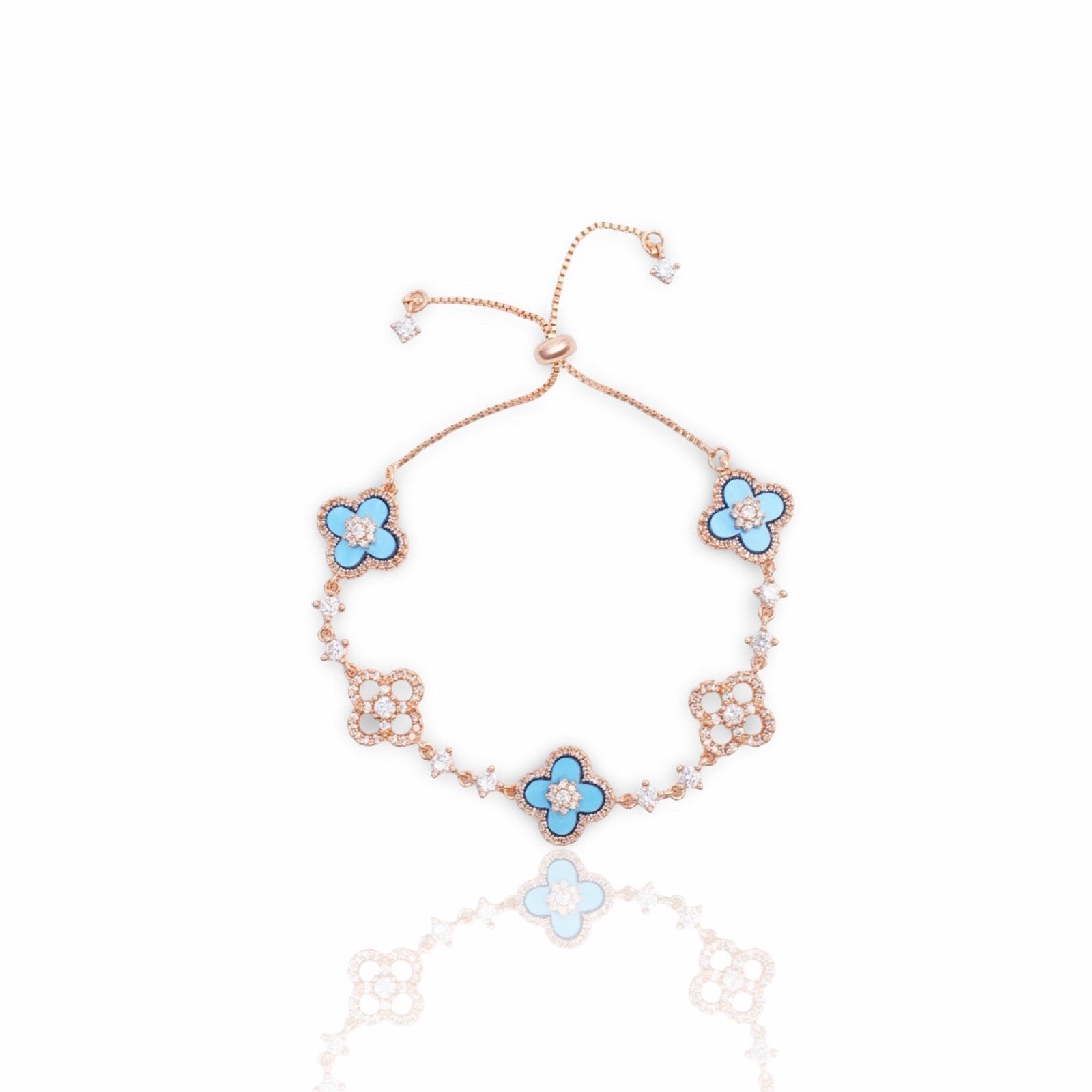 Radiant Diamond Blossom Bracelet