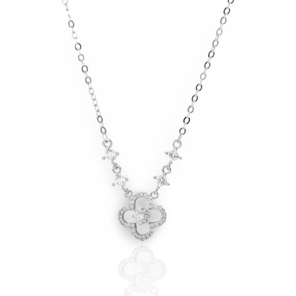 Radiant Diamond Blossom Necklace