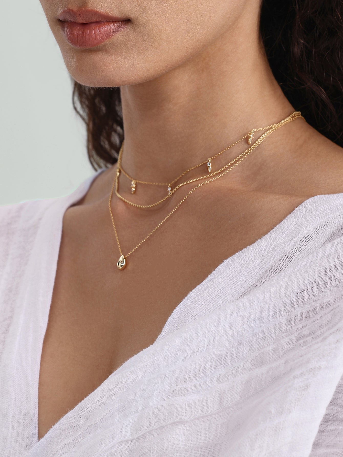 18k Gold Vermeil Flow Pendant Necklace