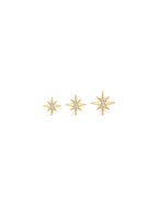 14K Solid Gold Octagonal Stud Earrings for Pierced Ears