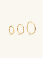 Classic 14K Solid Gold Hoop Earrings