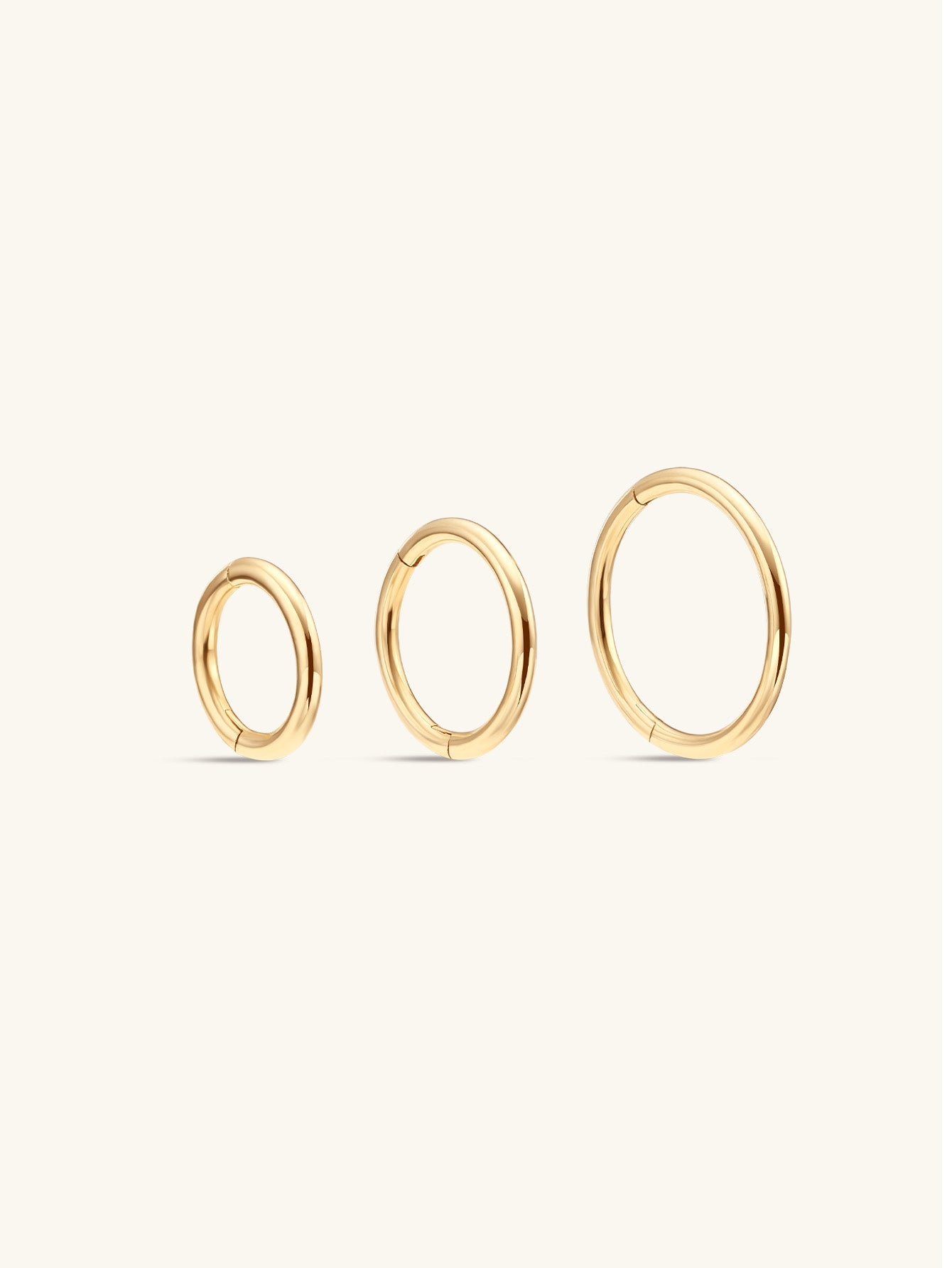 Classic 14K Solid Gold Hoop Earrings