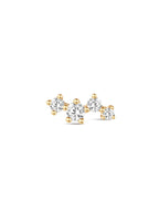 14K Solid Gold Dazzling Constellation Ear Stud