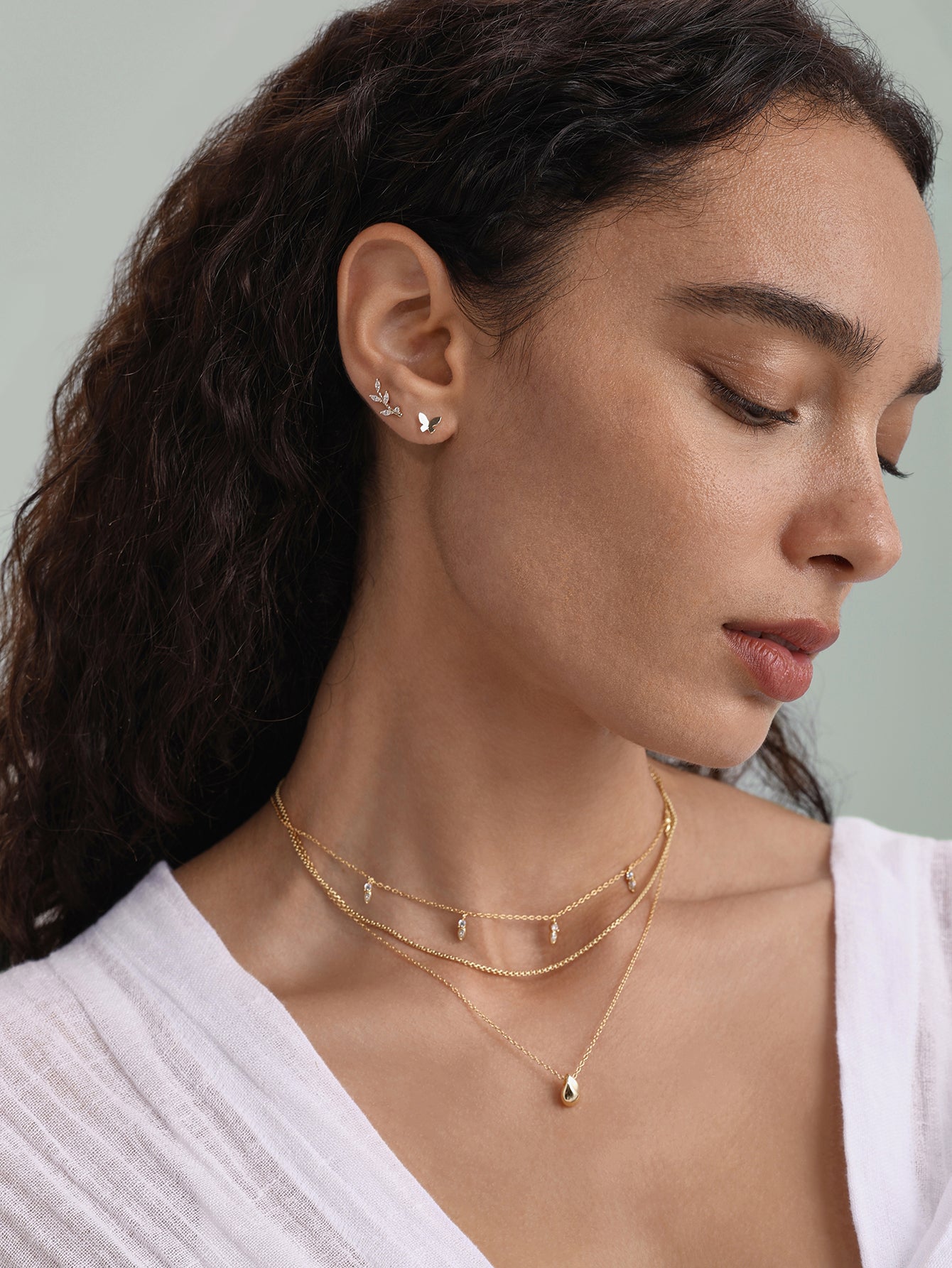 18k Gold Vermeil Flow Pendant Necklace