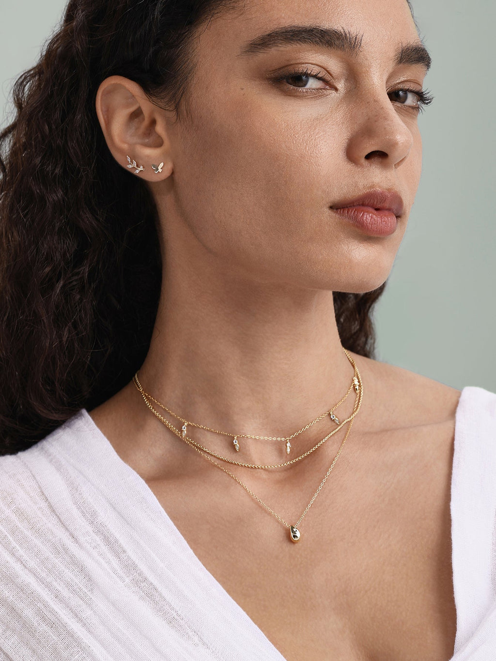 18k Gold Vermeil Flow Pendant Necklace