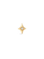 14K Solid Gold Dazzling Star Flare Ear Studs