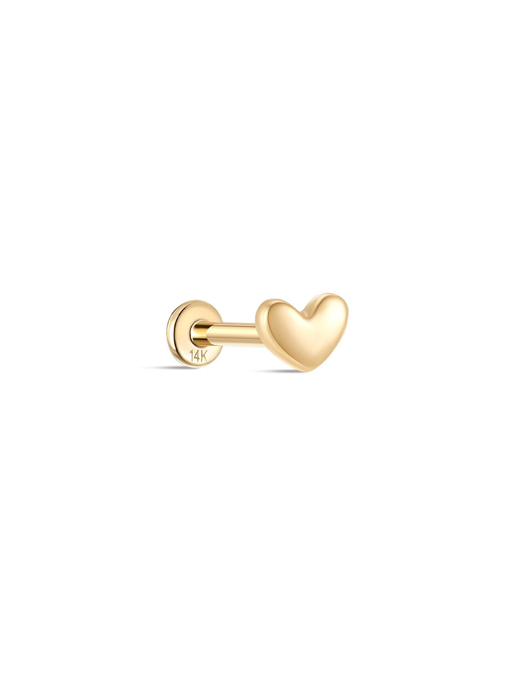 14K Solid Gold Sweetheart Ear Studs