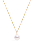 14K Gold Mini Pearl Pendant Necklace