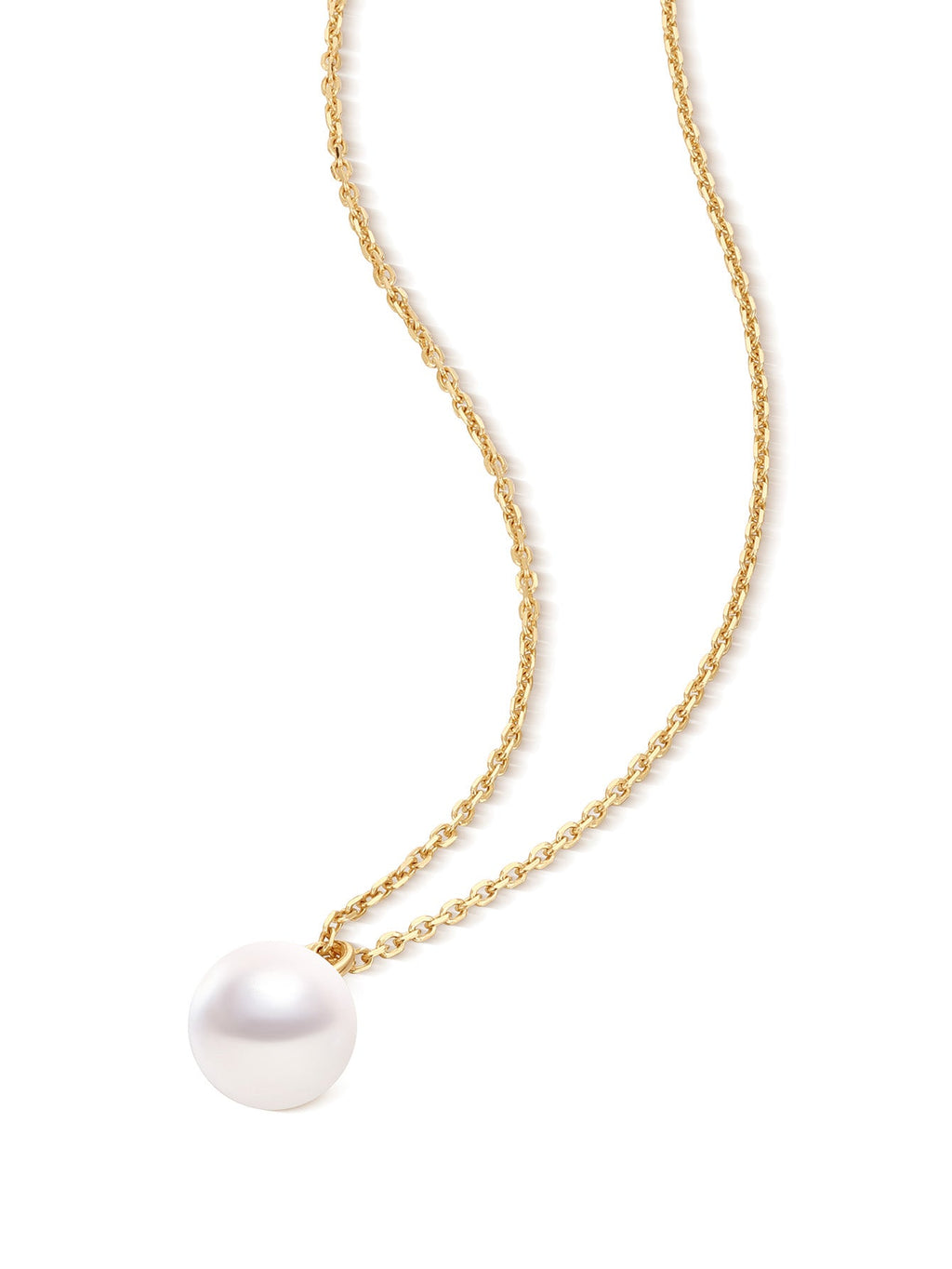 14K Gold Mini Pearl Pendant Necklace