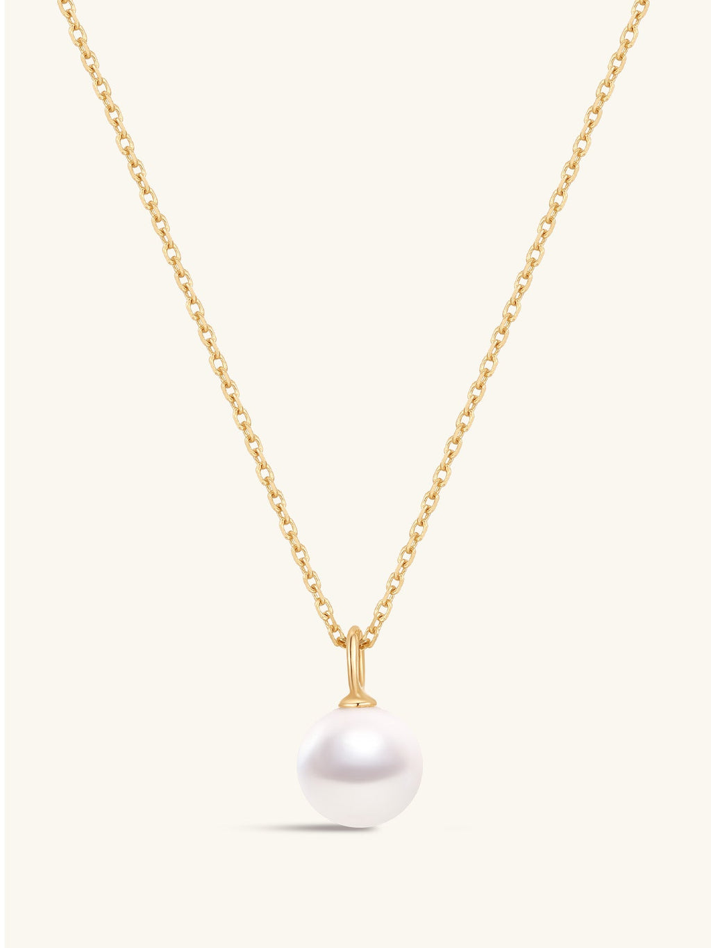 14K Gold Mini Pearl Pendant Necklace