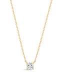 14K Solid Gold Mini Zircon Necklace