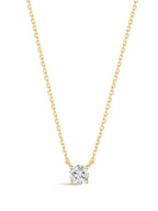 14K Solid Gold Mini Zircon Necklace