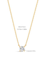 14K Solid Gold Mini Zircon Necklace