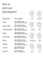 14K Solid Gold Dazzling Star Flare Ear Studs