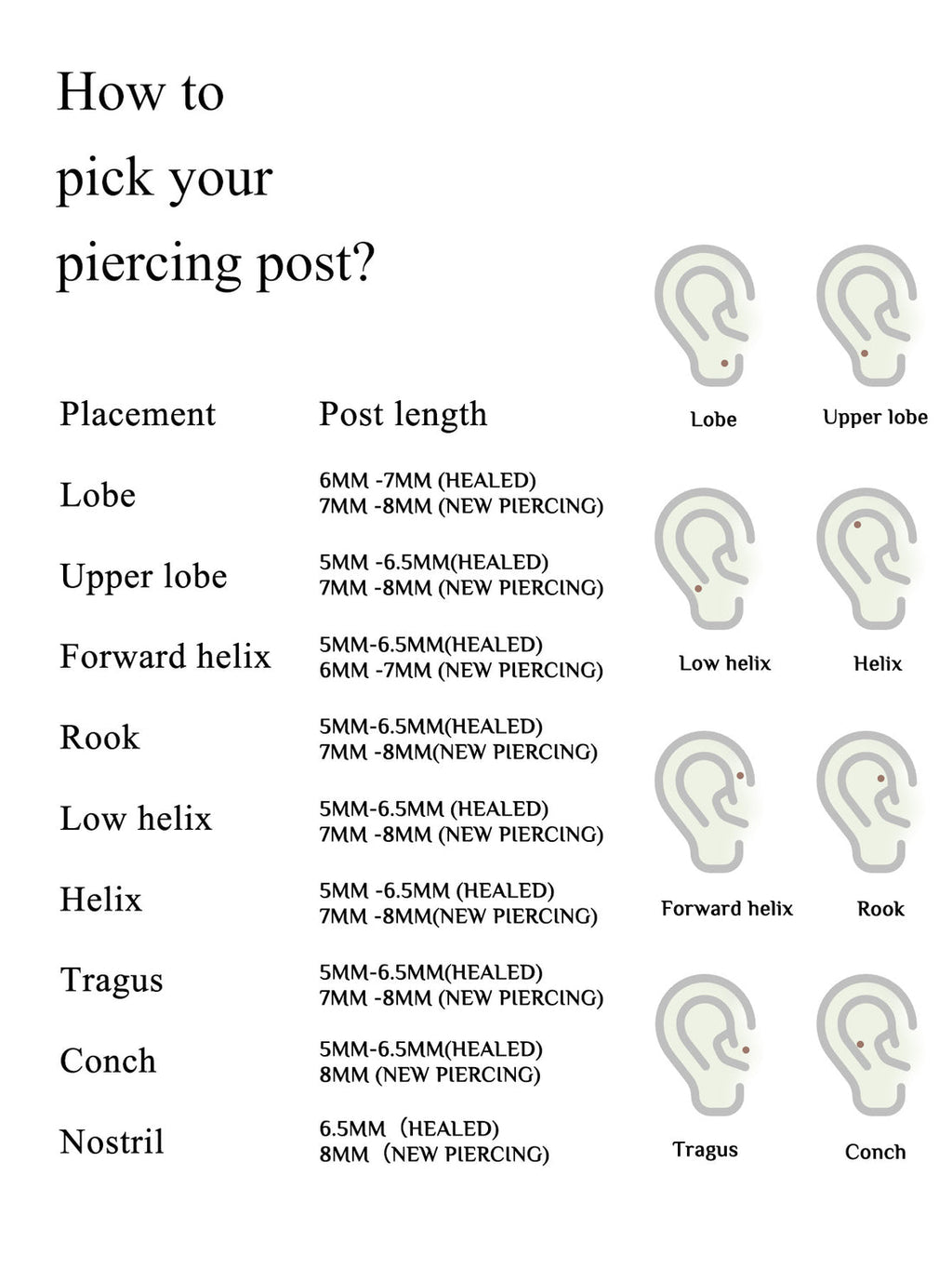 14K Solid Gold Opal Ear Studs for Piercing