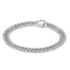 White Gold Pave Cuban Bracelet