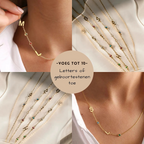 Personalized Birthstone Initial Necklace for Women