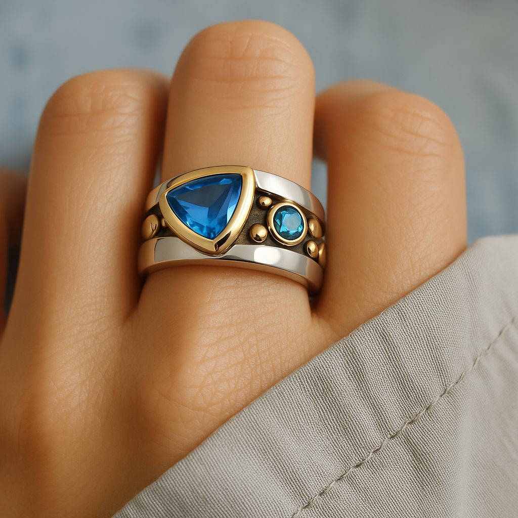 LLEWELYN | Sapphire Blue Crystal Ring
