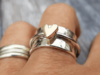 MINDY | Silver and Gold Heart Ring