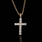 White Gold Cross Pendant Necklace