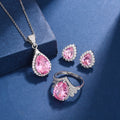 Pink Aria Teardrop Jewelry Set