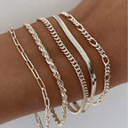 Ellis Renner White Gold Bracelet Set