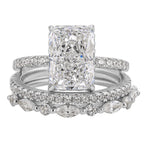 Jaily 3-Piece White Gold Wedding Ring Set