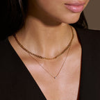White Gold Flat Link Curb Chain Necklace