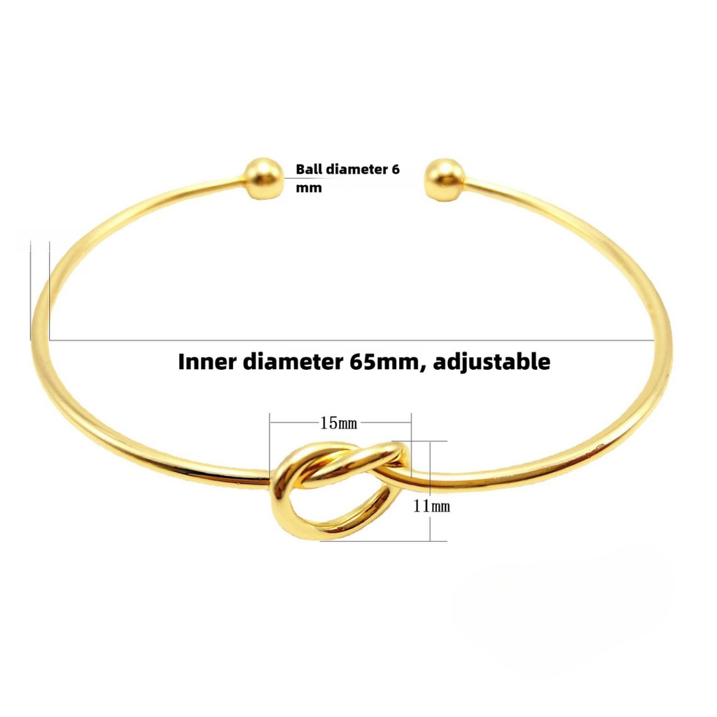 Gold Bracelet with Knot Detail