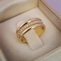 Elegant Double Zirconia Ring