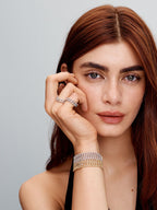 White Gold Pave Cuban Bracelet