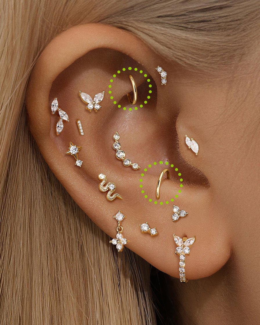 Classic 14K Solid Gold Hoop Earrings