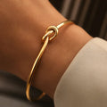Gold Bracelet with Knot Detail