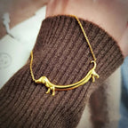 Women's Golden Dachshund Pendant Necklace