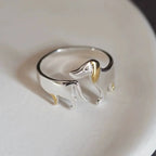 Handcrafted Adjustable Dachshund Ring for Women