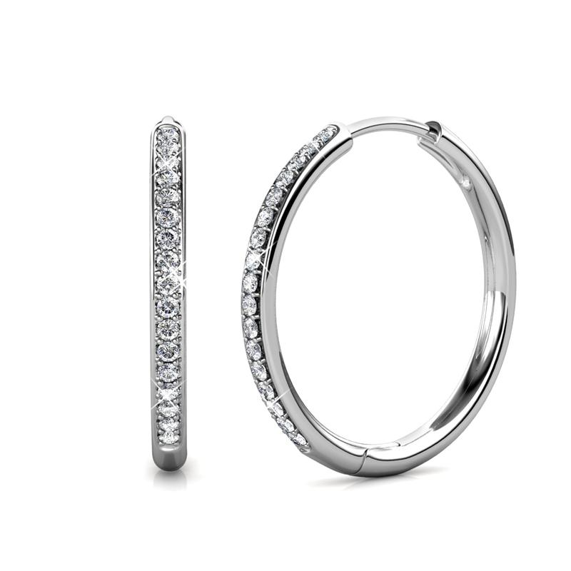 Sorel Pave Earrings in White Gold