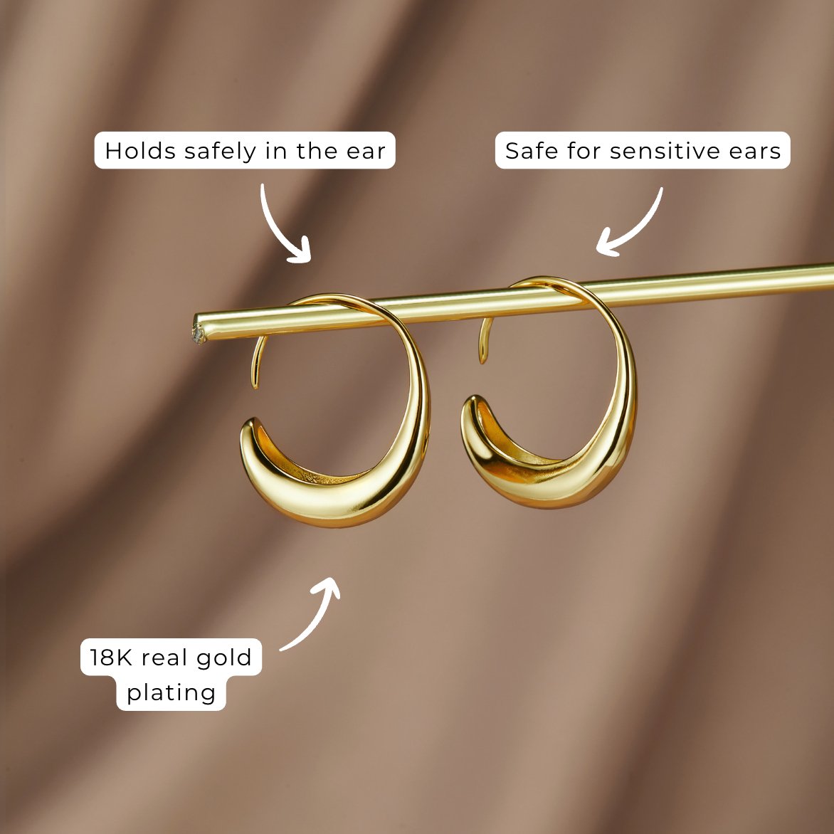 CAMILLE | Dangle Hoop Earrings