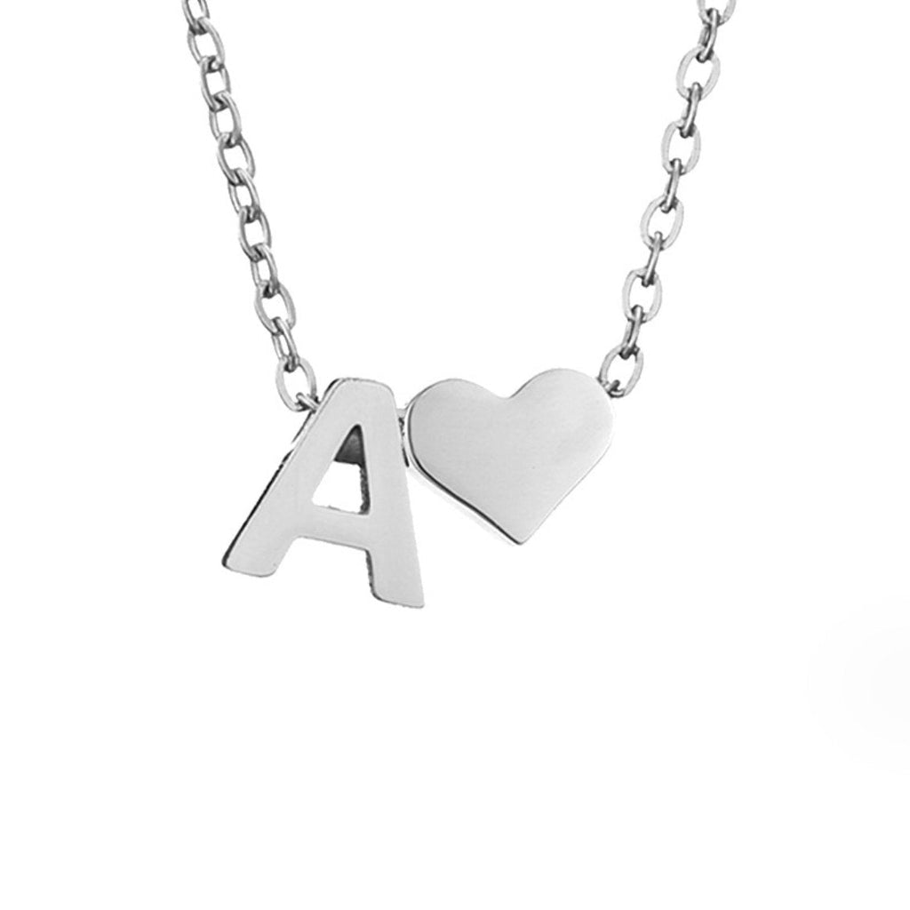 YAHNA | Silver Necklace with Initial Letter