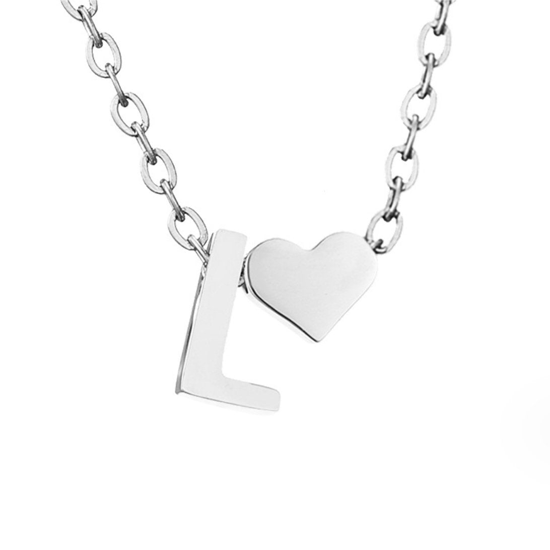 YAHNA | Silver Necklace with Initial Letter
