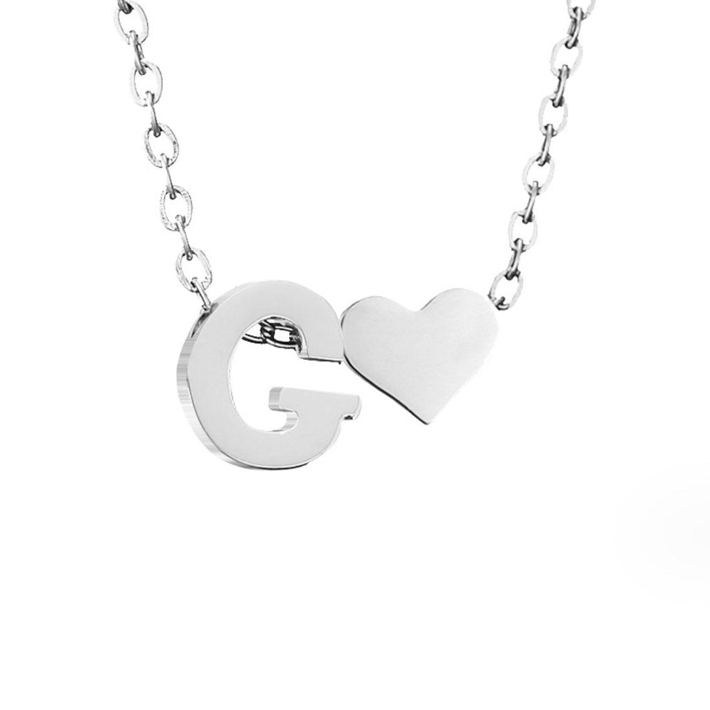 YAHNA | Silver Necklace with Initial Letter