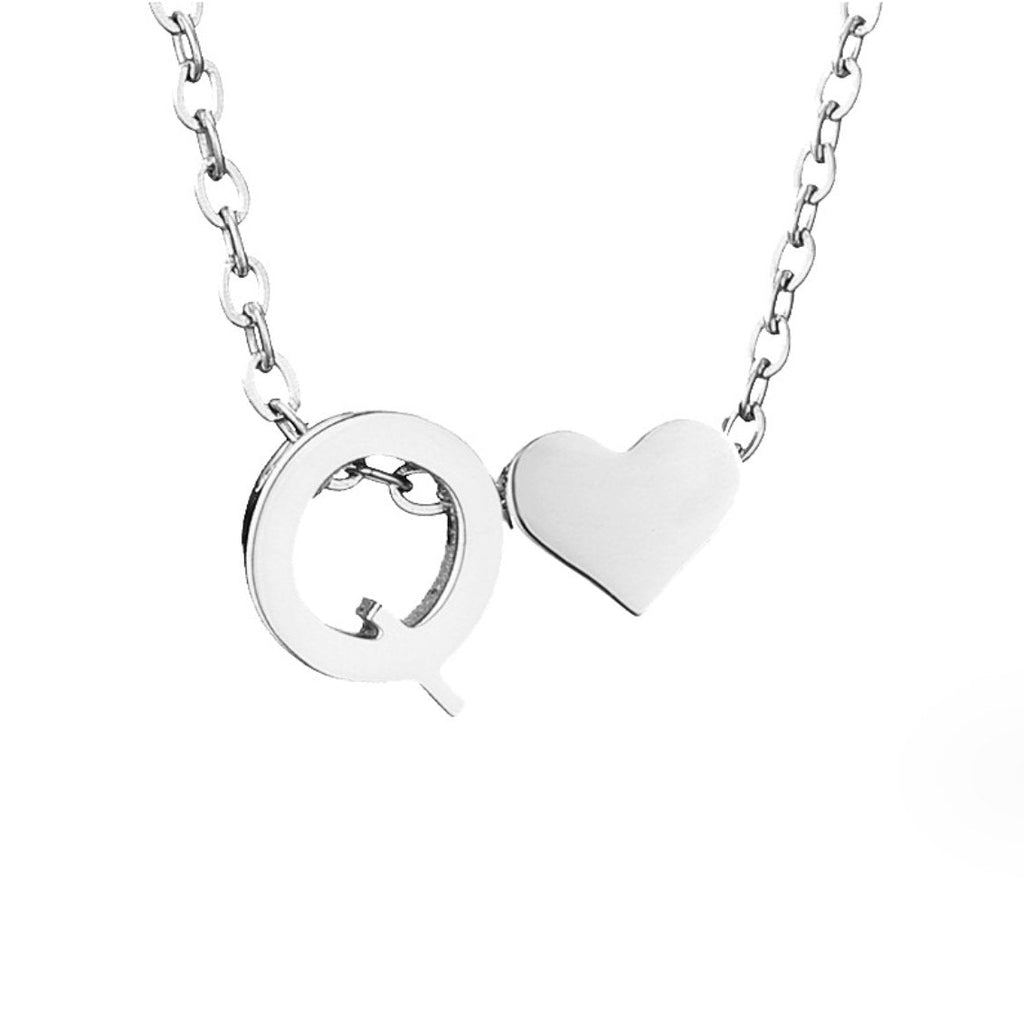 YAHNA | Silver Necklace with Initial Letter