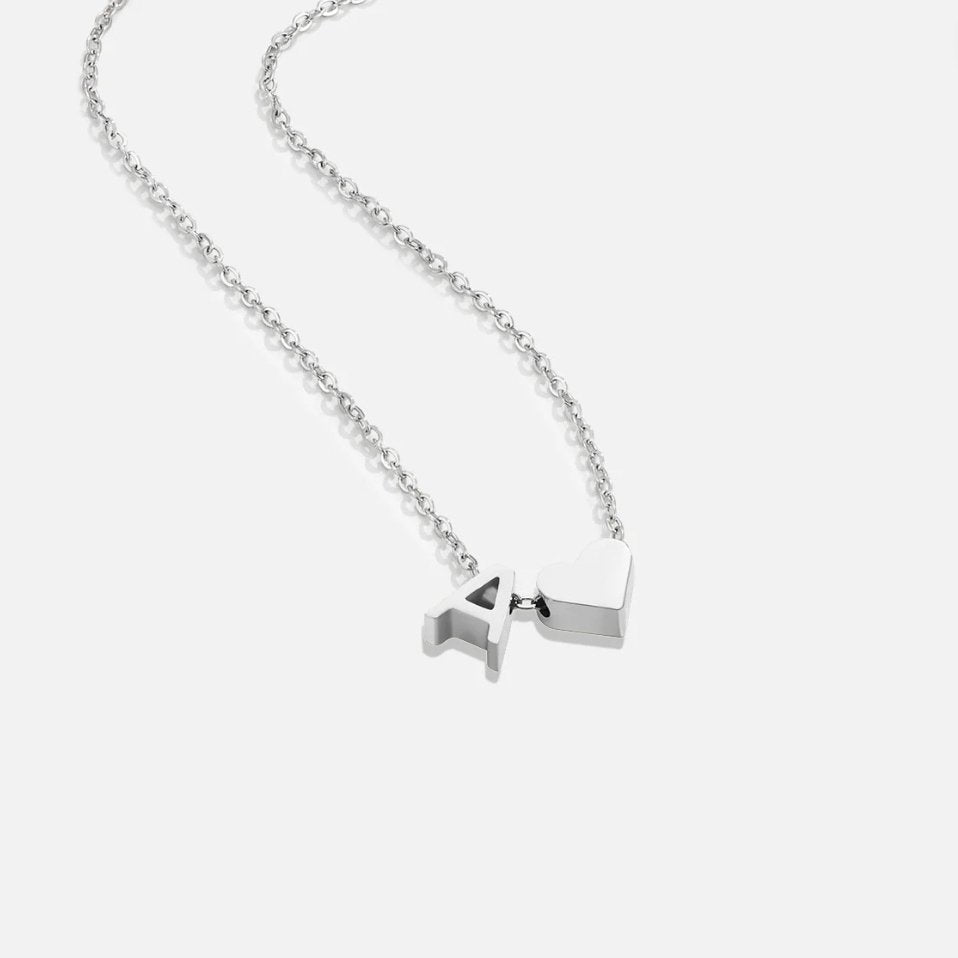 YAHNA | Silver Necklace with Initial Letter