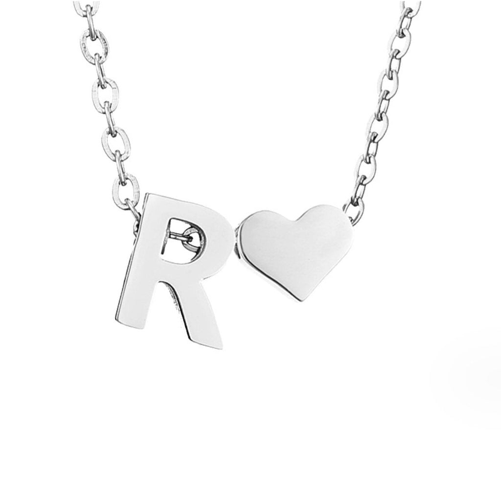 YAHNA | Silver Necklace with Initial Letter
