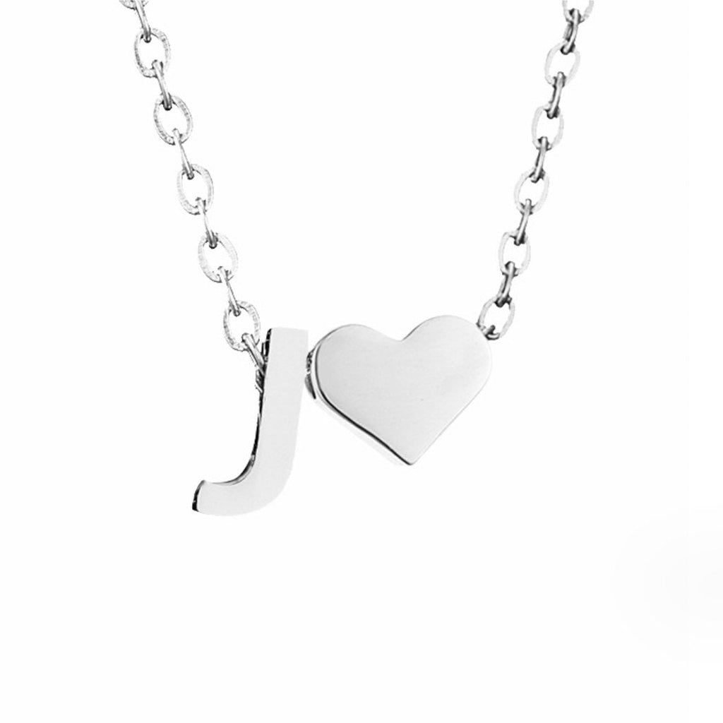 YAHNA | Silver Necklace with Initial Letter