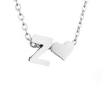 YAHNA | Silver Necklace with Initial Letter